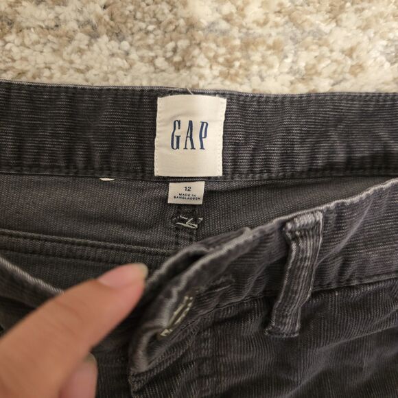 Gap Shorts Womens 12 Gray Corduroy Raw Hem Cut Off Mid Rise Stretch Grunge Boho - Picture 4 of 8